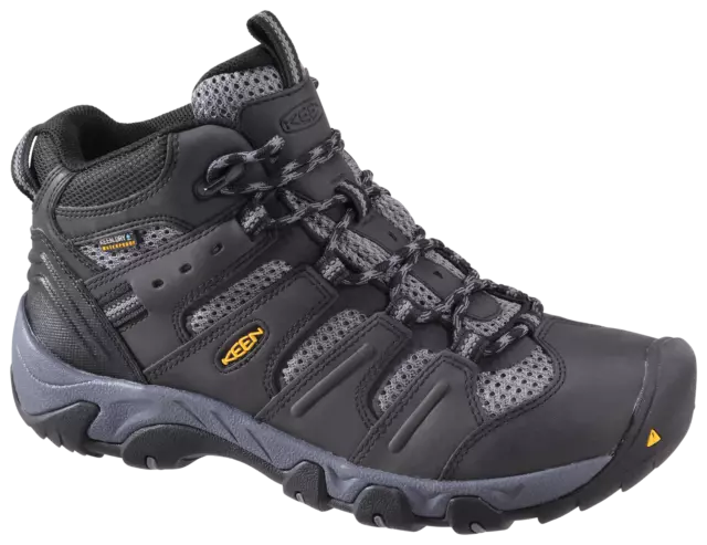 KEEN 1020210 Koven Mid Waterproof Hiking Boots for Men - Black/Gray - 13M