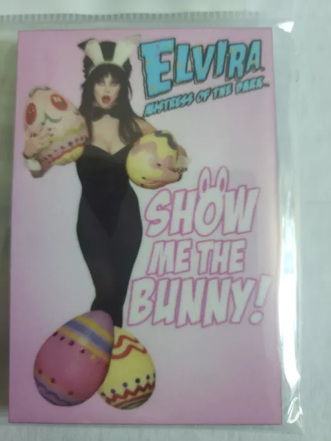 Elvira Mistress Of The Dark Show Me The Bunny Fridge Magnet.