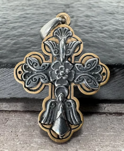 James Avery Sterlingsilber Bronze La Vida Neu Cross Anhänger 7,8 Gramm