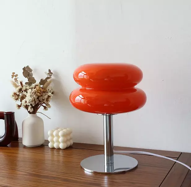 Macaron Glass Table Lamp-Trichromatic Dimming-Atmosphere -Vintage retro-Night