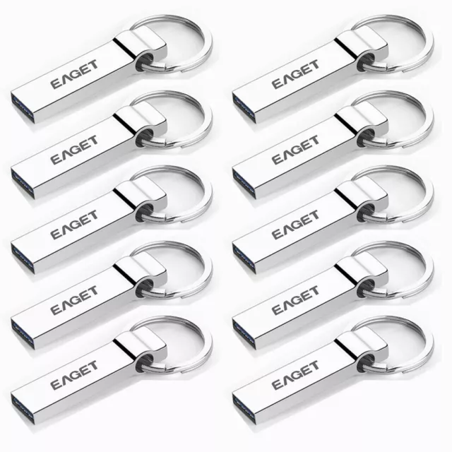 Lot 50PCS 1/2/4/8/16GB Key Ring USB Flash Drive Metal Memory U Stick Custom Logo