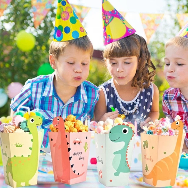 DIY JUNGLE PARTY Dinosaur Popcorn Box Packing Bag Food Packaging Cookie