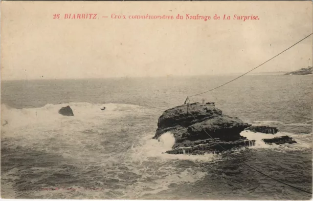 CPA BIARRITZ Cross Commemorative of the Shipwreck of Surprise (1143257)