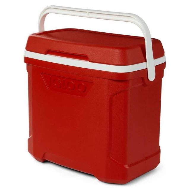 IGLOO CONTOUR 30 Cooler 28 Litre Cool Ice Box Red Can Food Snack Made