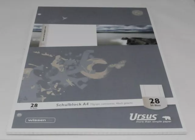 Staufen® URSUS Schreibblock Nr. 28 kariert mit 2 Ränder & Lochung A4 - 10 Stck.