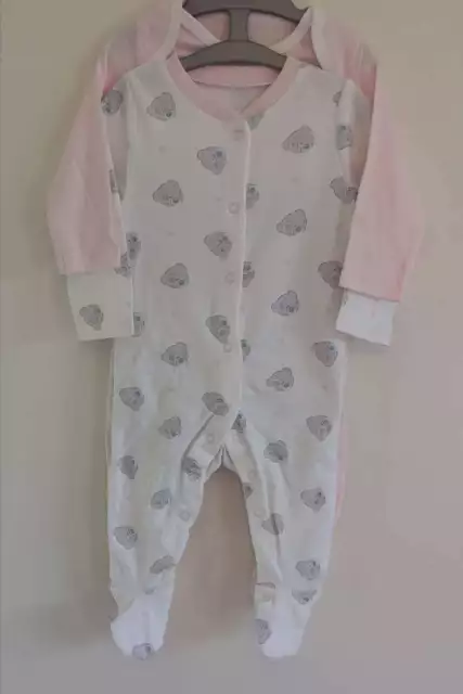 Confezione da 2 pigiami per bambine Tatty Teddy 0-24 mesi NUOVI 2