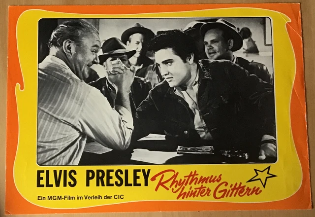 ELVIS PRESLEY JAILHOUSE Rock RHYTHMUS HINTER GITTERN Aushangfoto d
