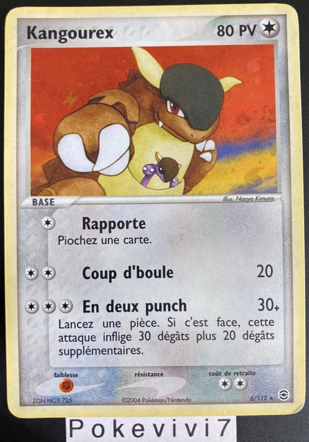 Carte Pokemon KANGOUREX 6/112 Holo Reverse Bloc EX Rouge Feu Vert Feuille FR