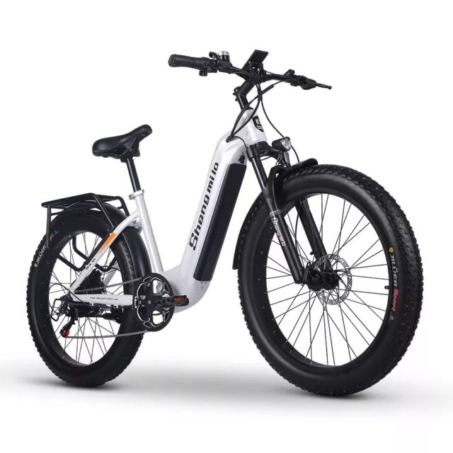 eBike 26" Electric Mountain Bike City Fat Tire E Bike Shengmilo 1000WW 840WH MTB