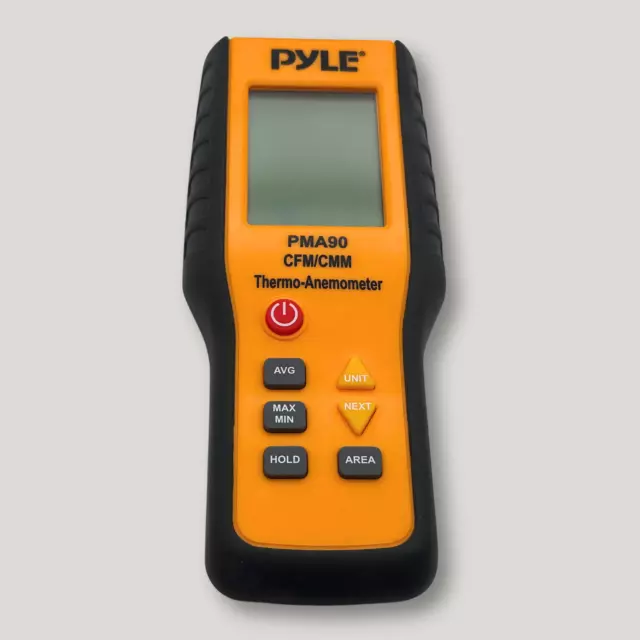 PYLE PMA90 CFM/CMM Thermo-Anemometer With Case | For Air Velocity, Air Flow Temp 3