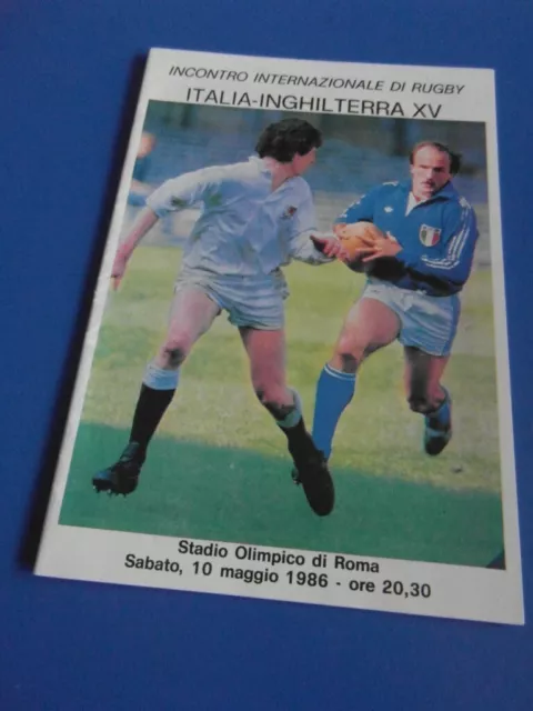 1986 Italy V England      Programme   Rare