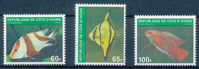[BIN21248] Ivory Coast 1980 Fishes good set very fine MNH stamps