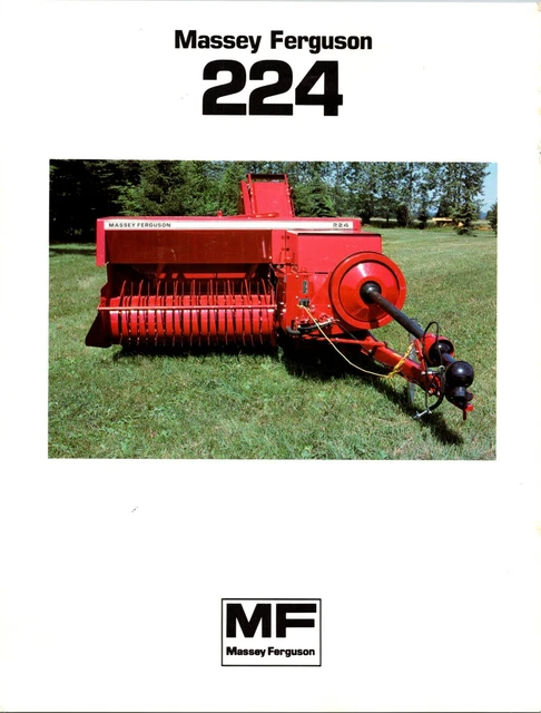 One(1) Massey Ferguson MF 224 Baler Dealer Sales Specifications Brochure