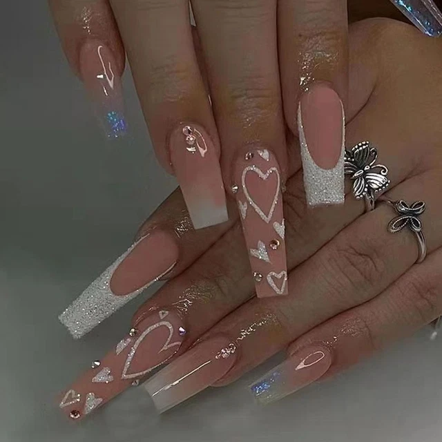 Détachable Portable Conseils pour les ongles Faux ongles cercueil Faux ongles