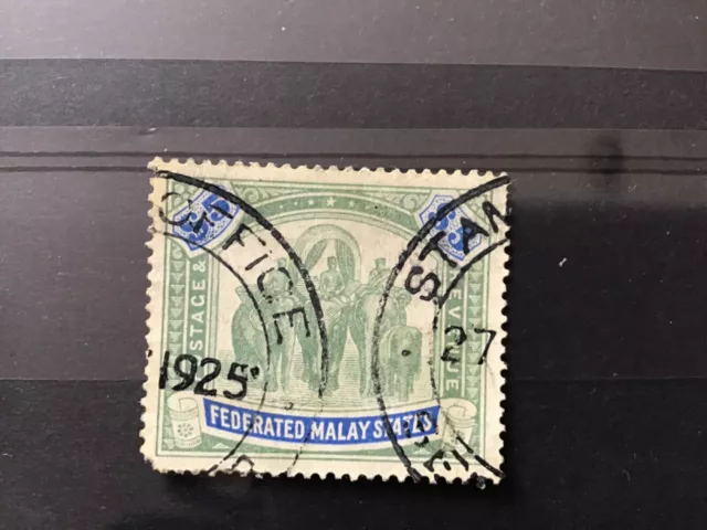Federated Malay States 5 Dollar stamp 1925