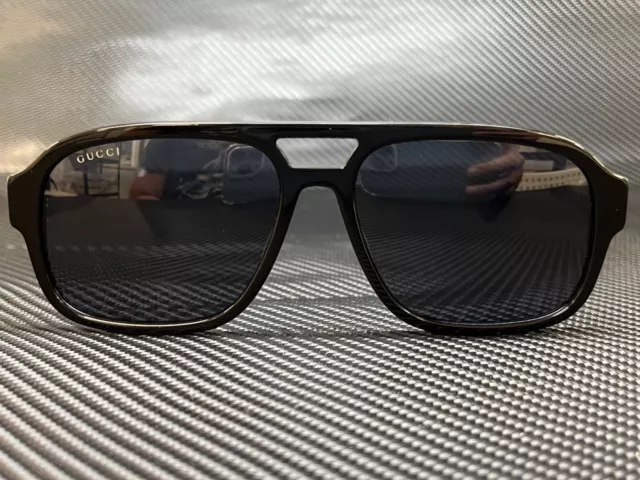 GUCCI GG0925S 001 Black Rectangle Men's 58 mm Sunglasses 2