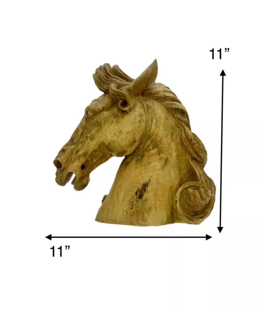 Horse Head Statue Italian Style Resin Sculpture Vintage Equestrian￼ Decor 2