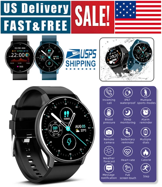 Smart Watch Men Women Fitness Tracker Heart Rate Monitor SmartWatch Android iOS