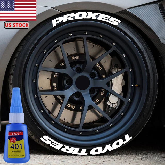 4 Sets TOYO TIRES PROXES Tire Lettering Sticker For 14"-22" 1.06" Quality Letter 4 Sets TOYO TIRES PROXES Tire Lettering Sticker For 14"-22" 1.06" Quality Letter