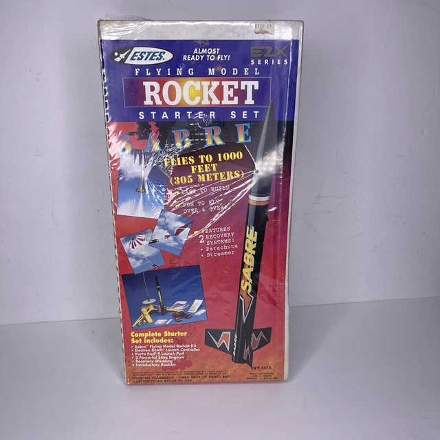 VINTAGE ESTES SABRE Flying Model Rocket Starter Set Model Kit In Box