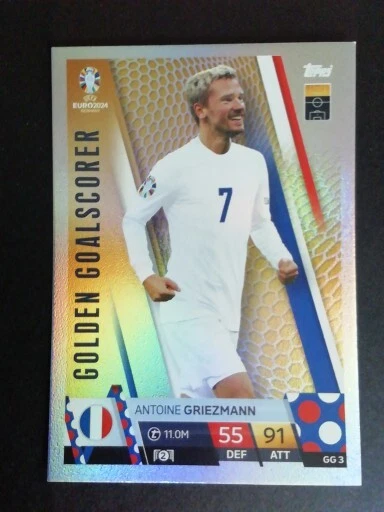 Carte UEFA Match Attax Euro 2024 Antoine Griezmann (France) - Ultimate XI, édition Limitée Topps, état Near Mint