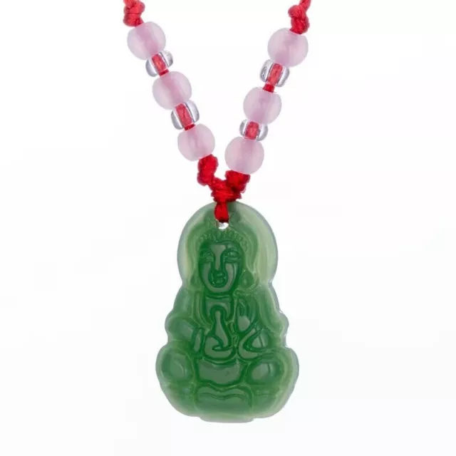 China hand made Dark Green Guanyin Pendant a3not