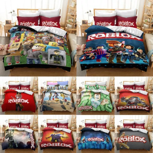 Printed 3D Roblox Game Bedding Set Quilt Cover Pillow US Queen King UK Shame