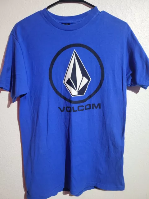 Volcom Logo Men's Blue T-Shirt Size Medium in Great Condition Skateboard Brand