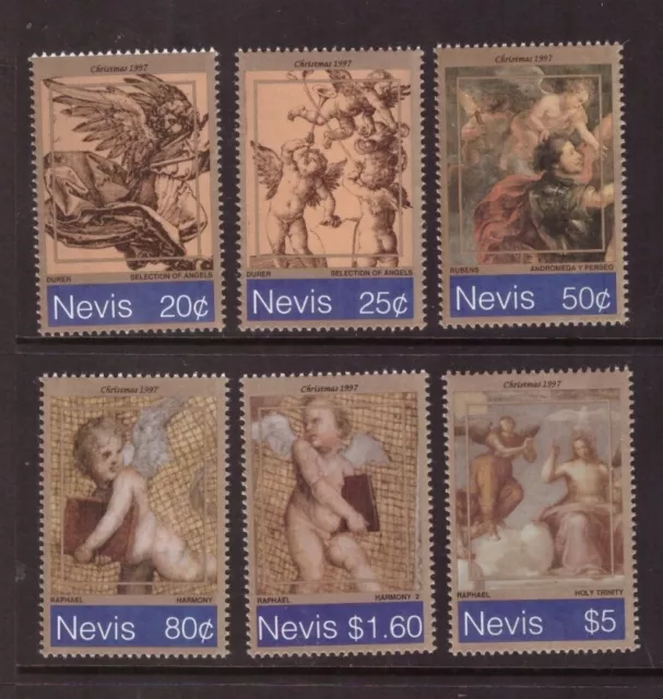 Nevis 1997 Christmas Art set MNH mint stamps