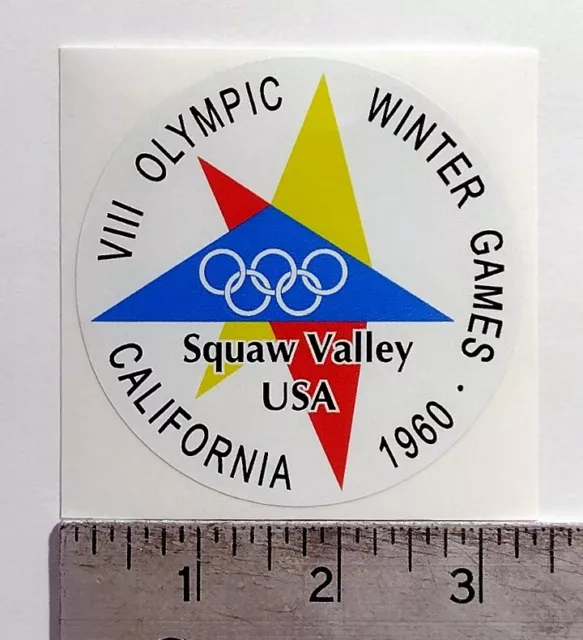 Squaw Valley Ski Resort 1960 Olympics Snow Skier Skiing Boarding sticker decal