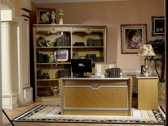 Mobilier de Bureau Cabinet Travail Meuble Table Armoire Chaise 3tlg Set
