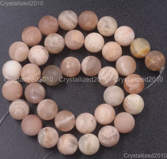 Natural Matte Frosted Sunstone Gemstones Round Beads 6mm 8mm 10mm 12mm 15.5''