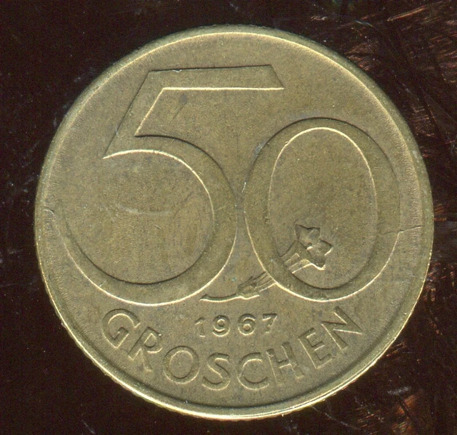 AUSTRIA  50 GROSCHEN  1967 Coin (L)