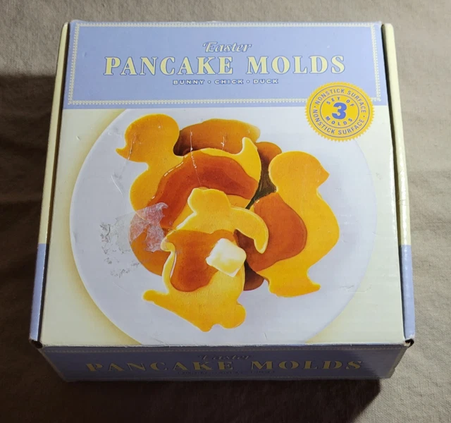 2003 moldes de panqueques de Pascua Williams-Sonoma de colección Rabbit-Chick-Duck