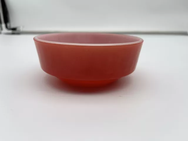 Vintage Federal Glass Red Small Bowl EUC Heat Proof 5" Wide 2" High