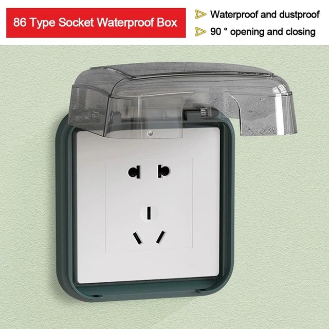Interruttore in plastica custodia protettiva spina elettrica copertura bagno