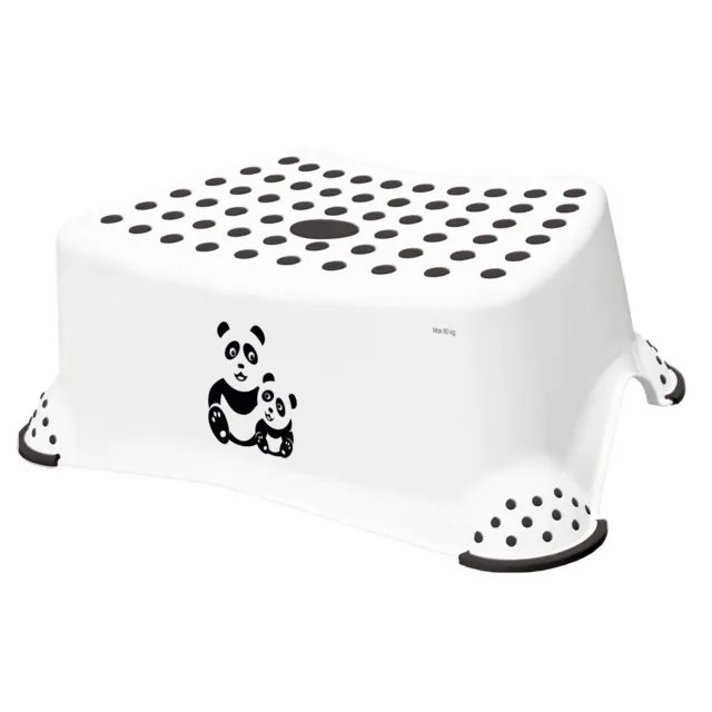 Keeeper Tritthocker mit Anti-Rutsch-Funktion Panda Weiß NEU