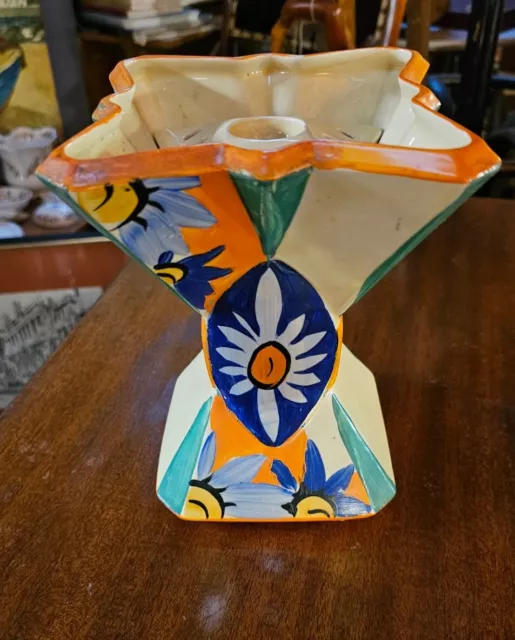 Myott Art Deco Bowtie Vase 1930s rare pattern stunning but AF