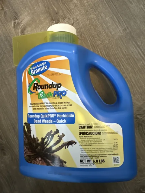 Roundup QuikPro 6.8lbs Herbicide/Weed killer - Very FAST acting product