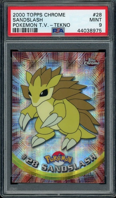 PSA 9 MINT TEKNO Sandslash #28 (Topps Chrome Series 1) Holo Pokemon Card PSA 9 MINT TEKNO Sandslash #28 (Topps Chrome Series 1) Holo Pokemon Card