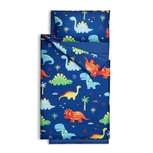 Estera de siesta para niños pequeños, saco de dormir para niños pequeños con saco de transporte y almohada extraíble,