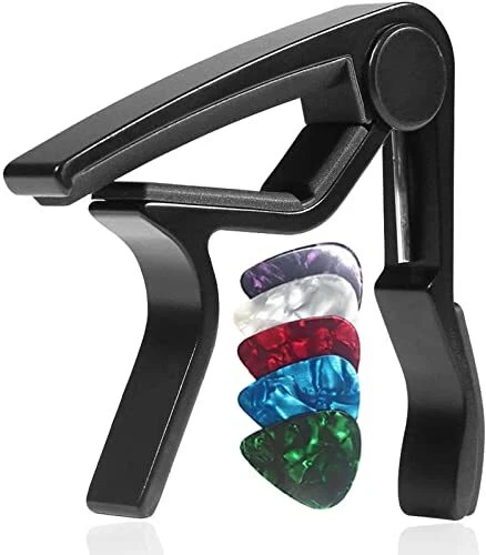 WiNGO Capodastre Guitare Alliage Capo de Guitare Pour Folk 6 Cordes Guitare G...