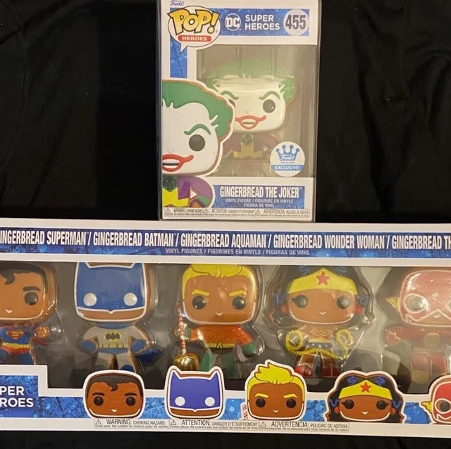 NEW Funko POP!: DC Heroes Gingerbread 5 Pack Walmart Exclusive with Joker *VHTF*