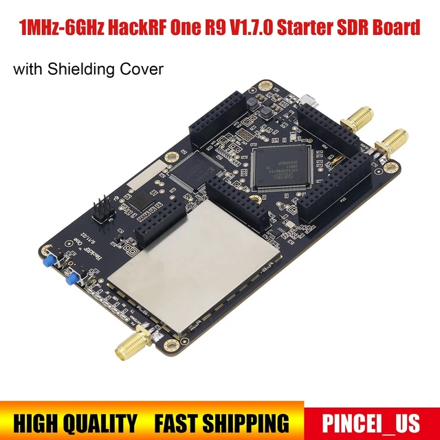 1MHz-6GHz HackRF One R9 V1.7.0 Software Defined Radio Board w/ Shielding Cover