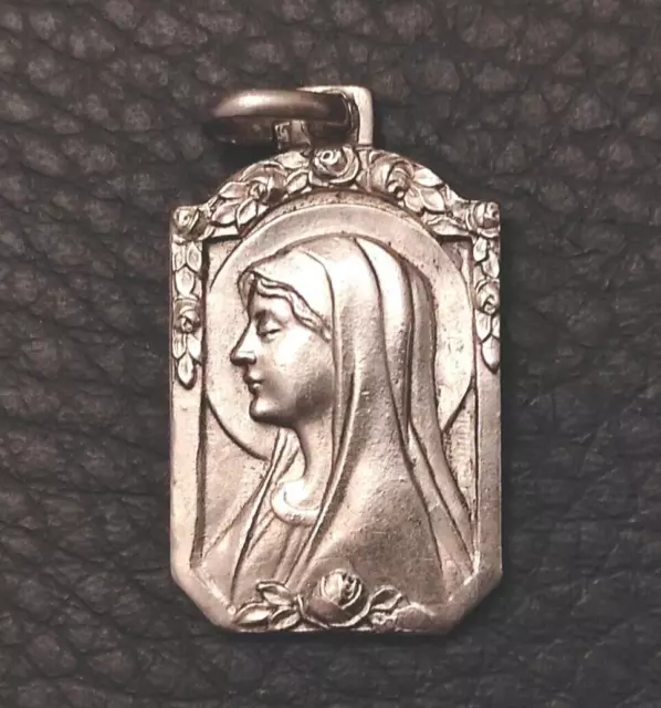 MEDAILLE RELIGIEUSE ANCIENNE ✦ VIERGE MARIE ✦ NOTRE DAME DE LOURDES ✦Medal-勋章