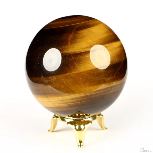 2.4" Gold Tiger's Eye Hand Carved Crystal Ball/Sphere, Crystal Healing