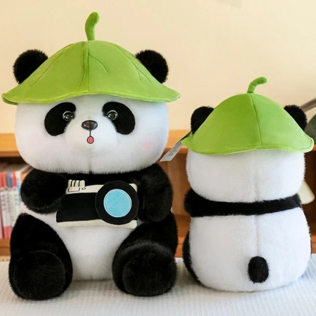 FLUFFY PANDA HOLDING Camera Doll Soft Panda Doll Christmas Gift £10.69 ...