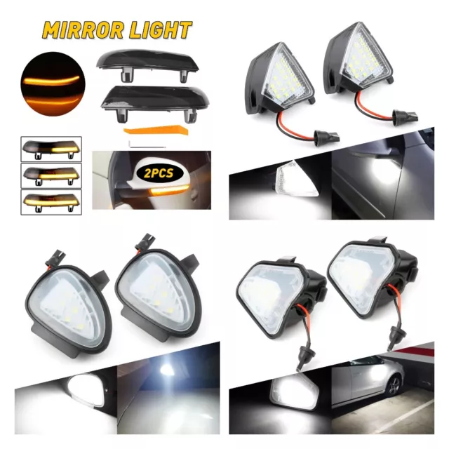 For VW Golf Scirocco Passat CC 2x Side Mirror LED Under Puddle Light Lamp Canbus