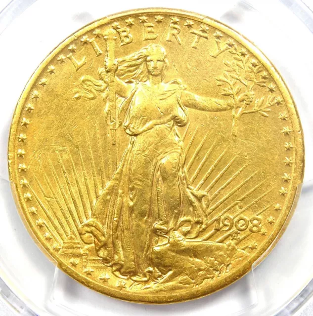 1908-S Saint Gaudens Gold Double Eagle $20 Coin - PCGS AU50 - $6,500 Value