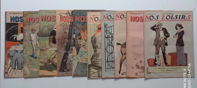 Nos loisirs Lot de 10 couvertures magazines illustrateurs  Préjelan  ...5